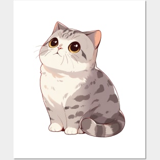 Cute British Shorthair Cat Posters and Art